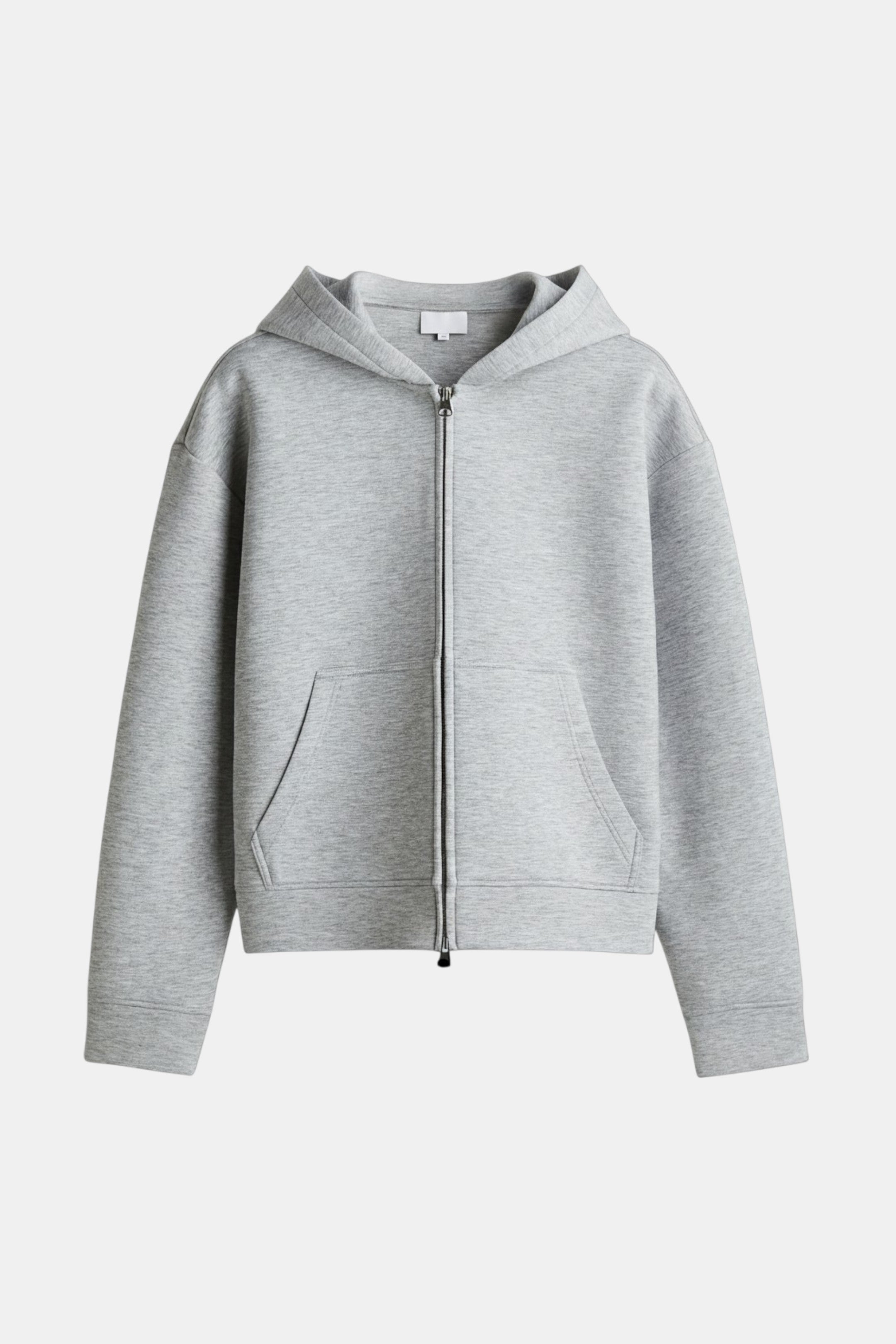 Vulture Hoodie – Premium Grey Neoprene Zip-Up