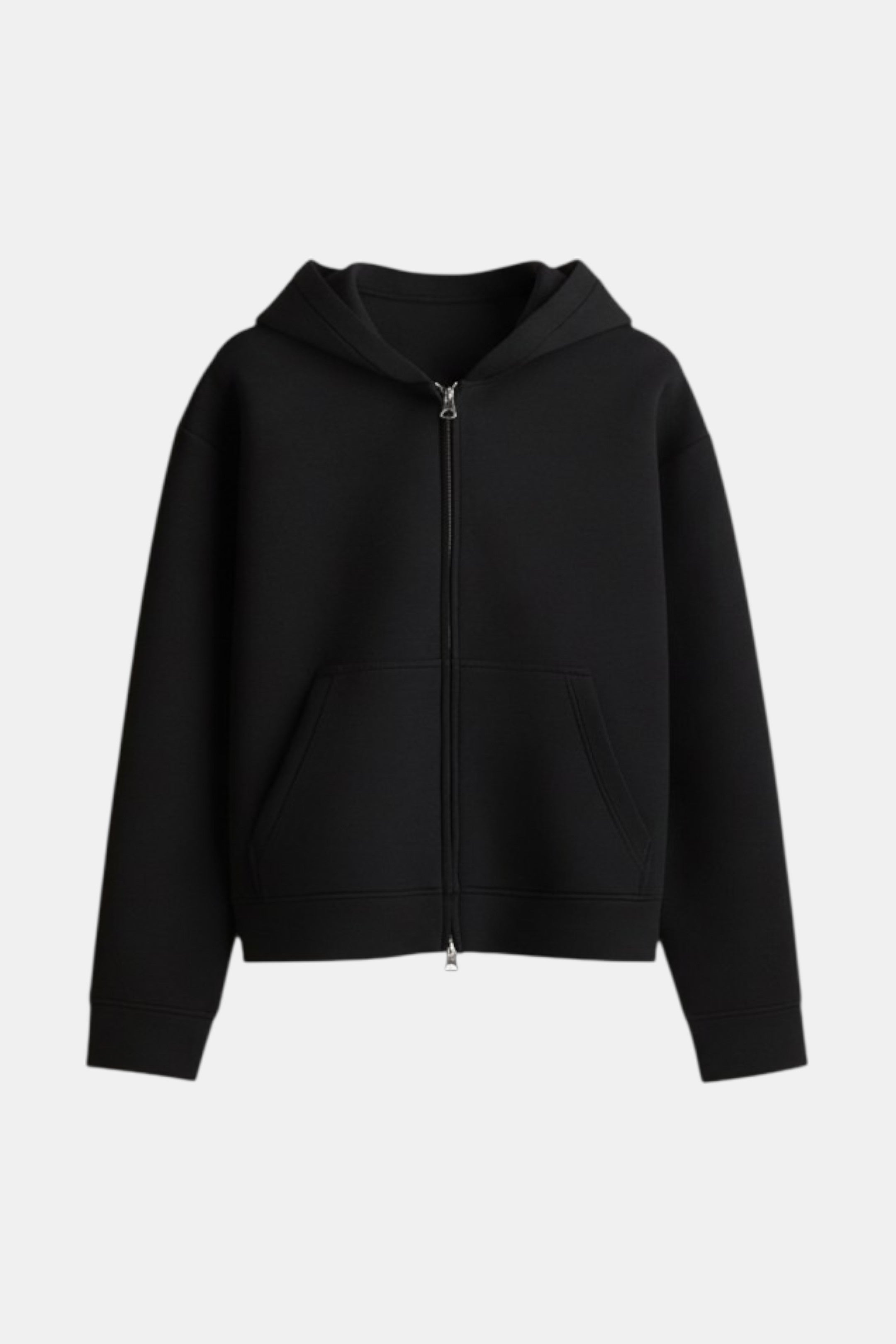 Vulture Hoodie – Premium Black Neoprene Zip-Up